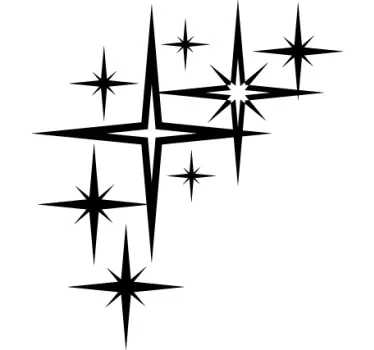 Autocolante decorativo estrelas brilhantes - TenStickers