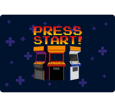 Autocolante videojogos máquinas de arcade press start - TenStickers