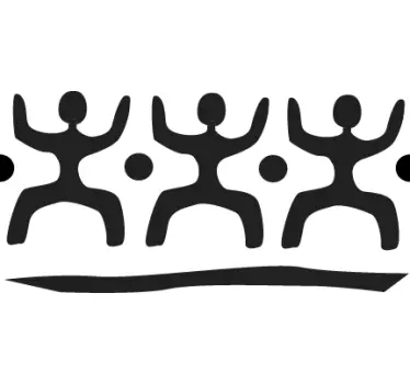 Adesivo de parede tribal men border - TenStickers