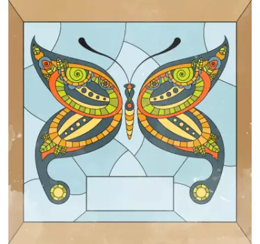 Autocolante decorativo borboleta para vidro - TenStickers