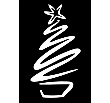 Sticker árvore de natal traço - TenStickers