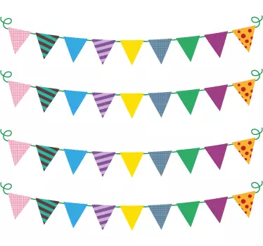 Vinil de bandeiras para festa - TenStickers