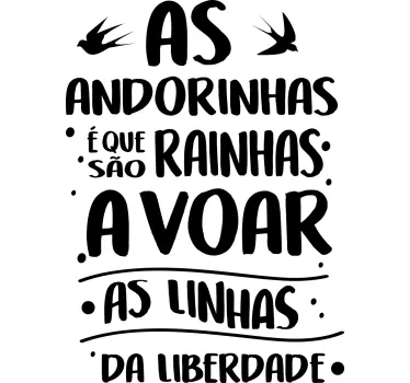 Autocolantes decorativos de letras de canções "andorinhas" - TenStickers