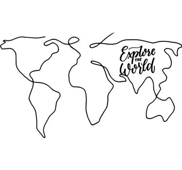 Autocolante decorativo mapa mundo Explorar o mundo - TenStickers