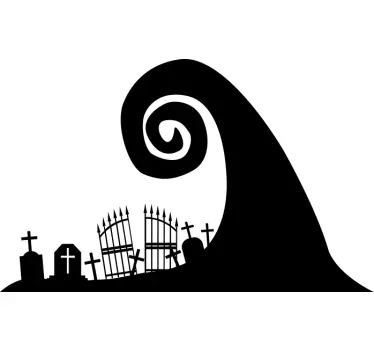Autocolantes decorativos de halloween Espiral do cemitério - TenStickers
