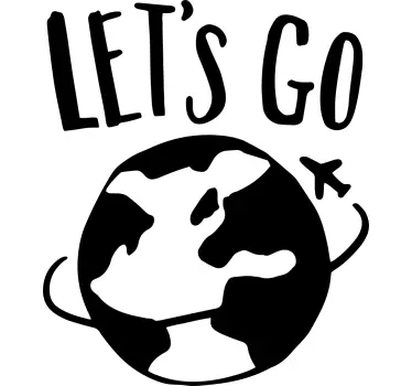 Autocolantes decorativos de viagens e aventuras Vamos mundo - TenStickers