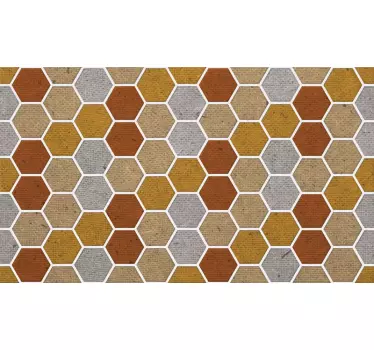 Autocolante decorativo de padrões de favo de mel multicolor - TenStickers