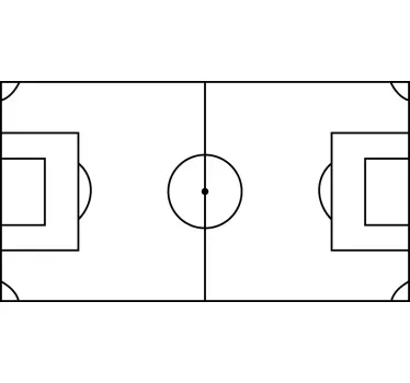 Autocolante decorativo campo de futebol - TenStickers