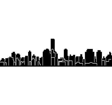 Aurocolante decorativo skyline Palermo - TenStickers