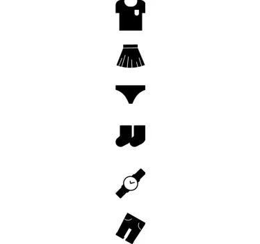 Vinil para móveis ícones de roupas - TenStickers