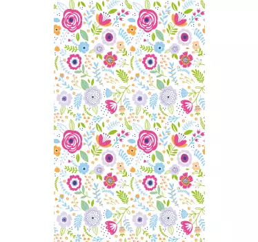 vinil decorativo para janelasde flores coloridas - TenStickers