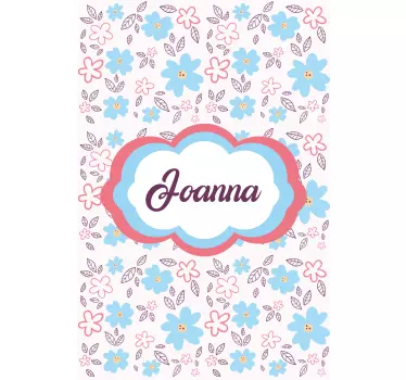 vinil decorativo para janelasde flores com nome personalizado - TenStickers