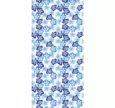 vinil decorativo para janelascom padrão de flor nórdica - TenStickers