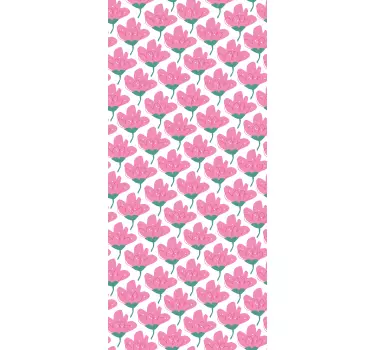 vinil decorativo para janelasde flores cor de rosa - TenStickers