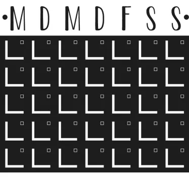 Autocolante animal calendário de dias da semana - TenStickers