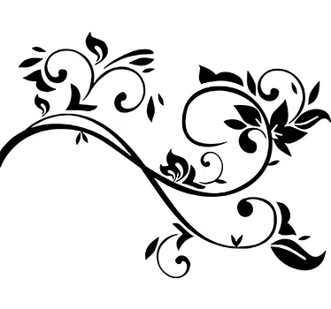 Vinil decorativo ramificações florais - TenStickers