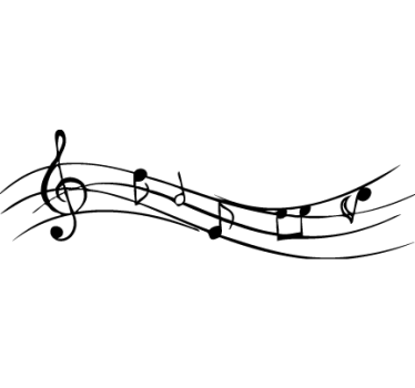 Mural de parede notas de música - TenStickers