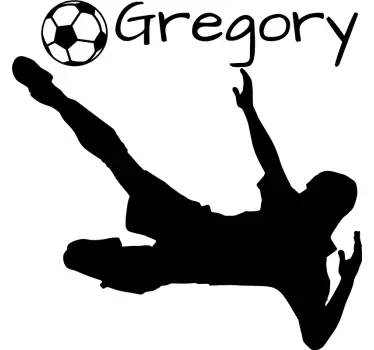 Vinil decorativo jogador futebol personalizável - TenStickers