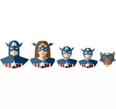 Autocolantes de super-heróis Família Capitão América - TenStickers