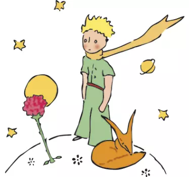 Autocolantes de contos infantis Principezinho e Rosa - TenStickers