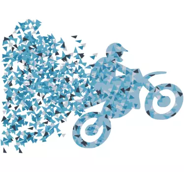 Vinil decorativo geométrico motocross - TenStickers