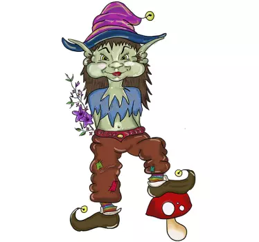 Adesivo infantil ilustração duende - TenStickers
