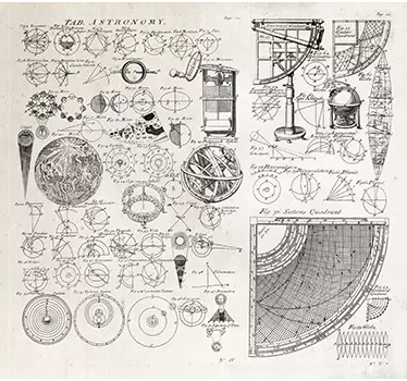 Vinil folha antiga de astronomia - TenStickers
