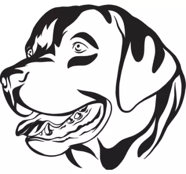Autocolante para carro Rottweiller monocolor - TenStickers