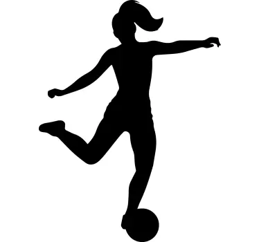 Autocolante decorativo Silhueta de jogadora de futebol - TenStickers