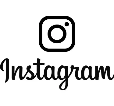 Vinis decorativos de ícones Logo Monocolor Instagram - TenStickers