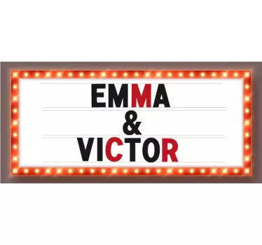 Autocolante theater marquee personalizado - TenStickers