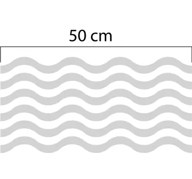 Adesivo decorativo para vidros ondas translúcidas - TenStickers