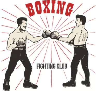 Vinil decorativo boxe velha escola - TenStickers