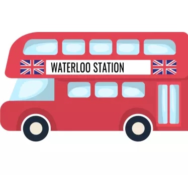 Autocolante decorativo autocarro de Londres personalizado - TenStickers