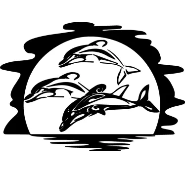 Autocolante com animais selvagens dolfins - TenStickers