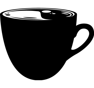 Autocolante decorativo quadro preto taza de café - TenStickers