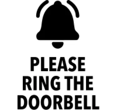 Autocolante para porta Por favor, toque à campainha - TenStickers