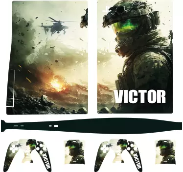 Autocolante de videojogos guerra personalizado - TenStickers