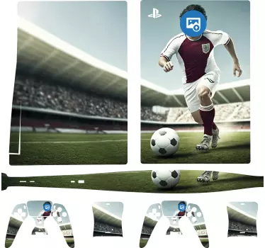 Autocolante Futebol jogador de futebol cara - TenStickers