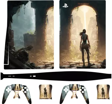 Autocolante de videojogos explorador de tumbas - TenStickers