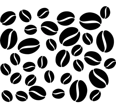 Adesivo decorativo grãos de café - TenStickers