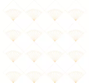 Autocolante com padrões lineares arte Deco Branco - TenStickers