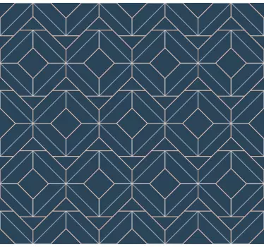 Autocolante com padrões lineares arte deco azul - TenStickers