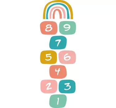Adesivo de jogos a marela  com arco-íris - TenStickers