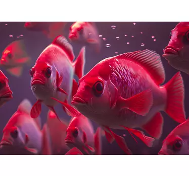 Autocolante para PC tanque de peixe vermelho - TenStickers