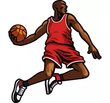 Adesivo de parede jogador de basquete pulando - TenStickers