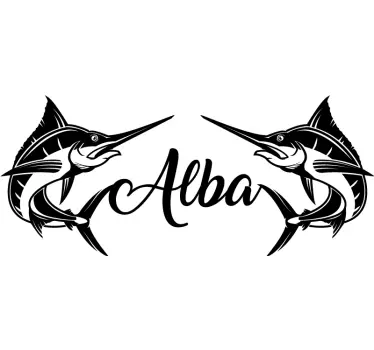Autocolante personalizável peixe-espada - TenStickers