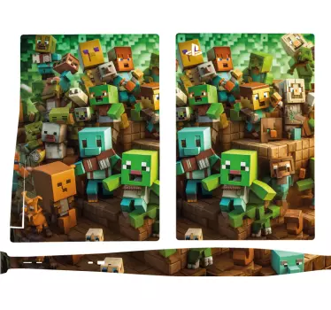 Autocolante de videojogos caracteres de bloco - TenStickers