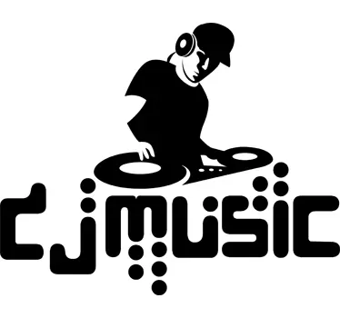 Autocolante decorativos de DJ design moderno de toca-discos - TenStickers