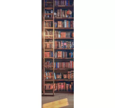 Autocolante para portas prateleiras de biblioteca antigas - TenStickers